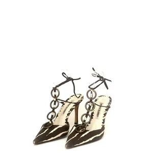 ISO vintage Manolo Blahnik zebra print ring heels